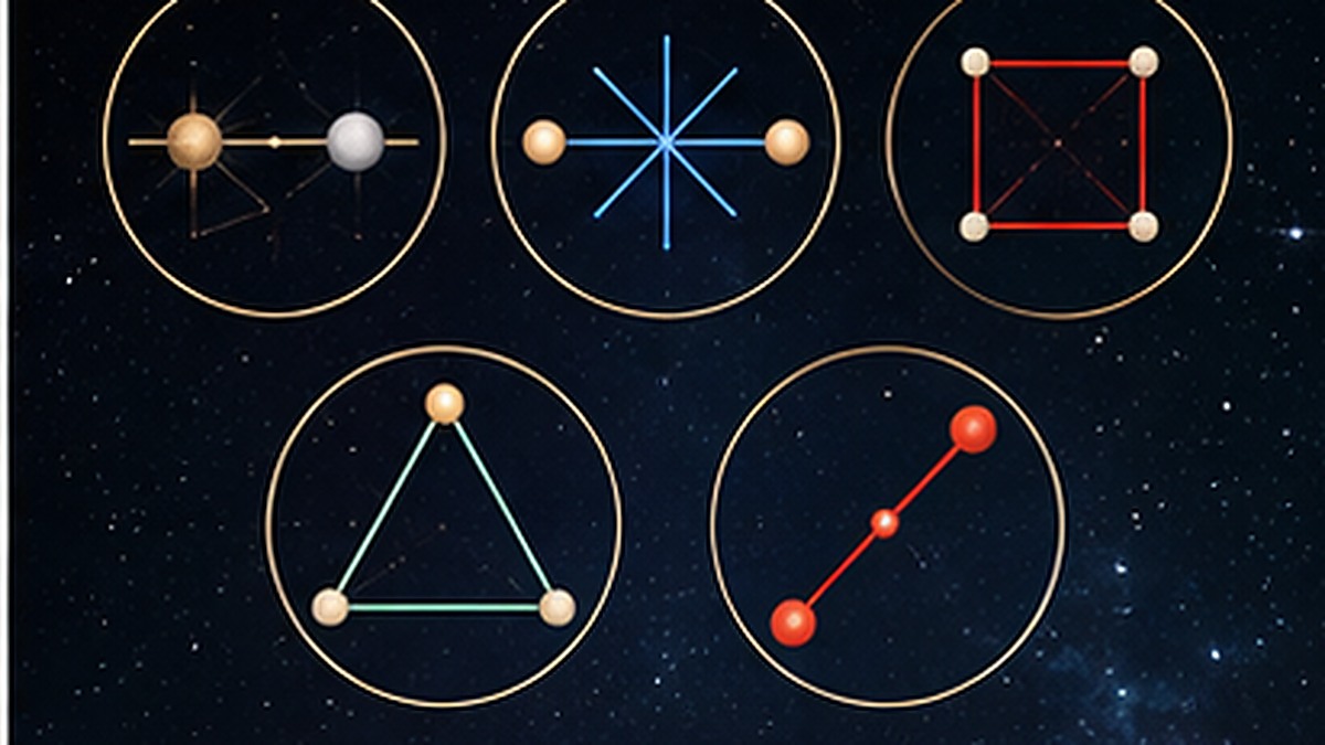 Aspects in Astrology visual guide from New York Style Guide Astrology