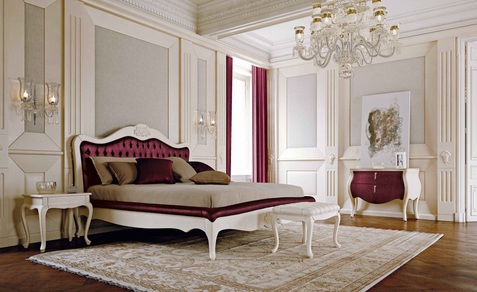 Ruby Red Parisian Style for Luisa Mascheroni's Valentine's Bedroom