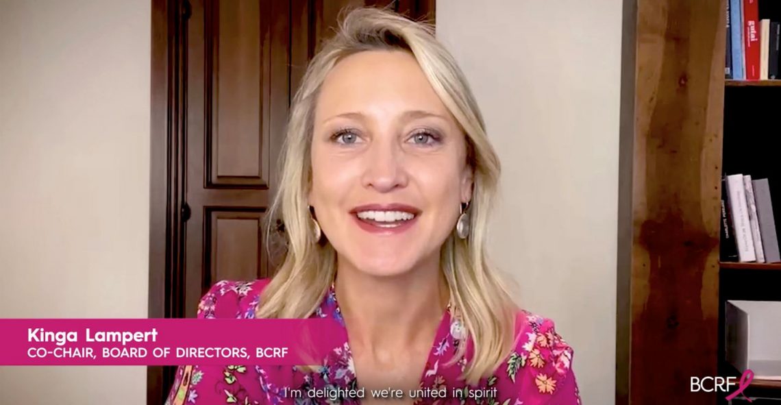 In this screengrab, Kinga Lampert speaks during the Breast Cancer Research Foundation (BCRF) Virtual Palm Beach Hot Pink Luncheon & Symposium 2021 on February 04, 2021 in UNSPECIFIED, United States. (Photo by Getty Images/Getty Images Breast Cancer Research Foundation)
