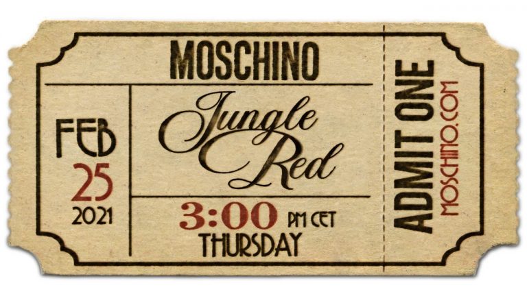 “Dschungelrot” – Moschino Herbst/Winter 2021
