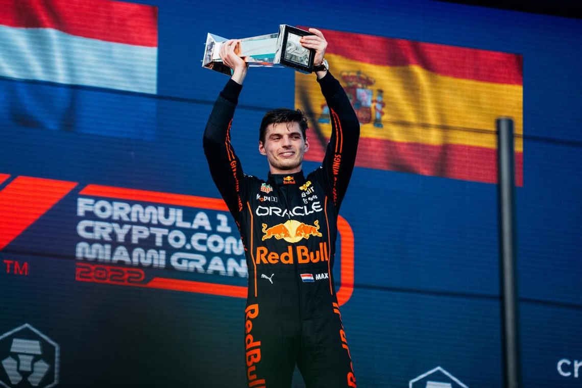 Max Verstappen beats Charles Leclerc in thrilling fight to win first-ever Formula 1® Crypto.com Miami Grand Prix