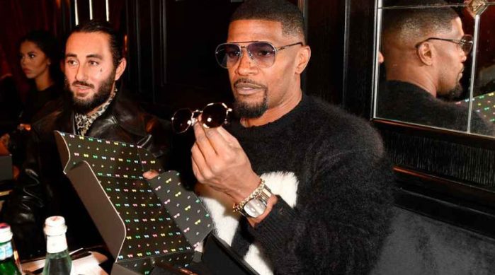 Jamie Foxx and Privé Revaux President George Schmidt attend his birthday bash hosted by Privé Revaux at L’Arc in Paris