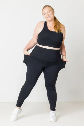 Pocket Ankle Leggings - Black