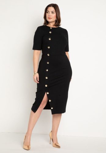 Button Front Workwear Dress