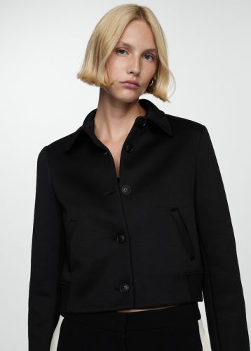 Buttoned cropped jacket
