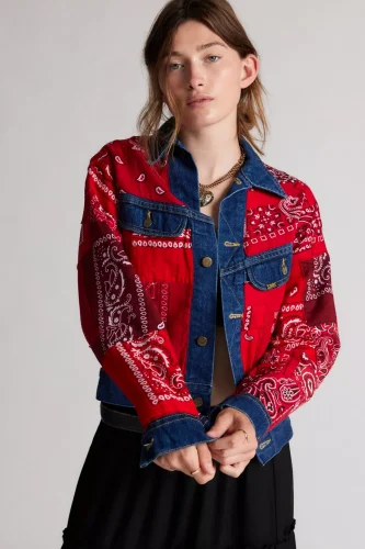 Urban Renewal Remade Bandana Patch Denim Jacket