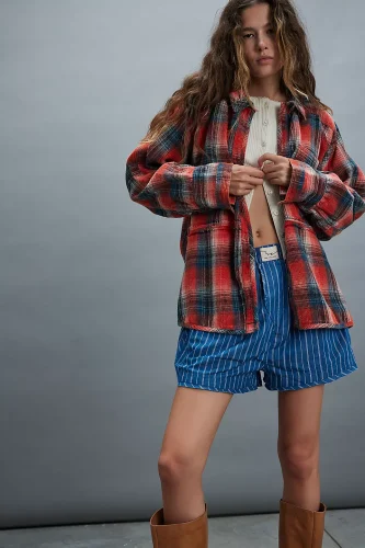 We The Free Cozy In Plaid Shirt