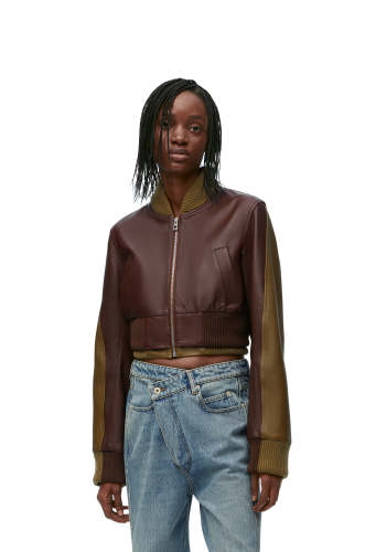 Bomber jacket in nappa lambskin