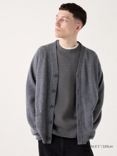 Cardigan in lana d'agnello