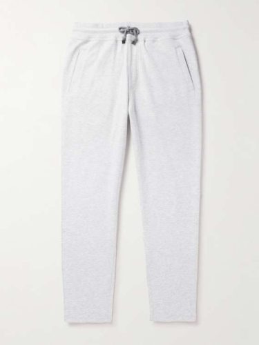 Pantaloni da ginnastica a gamba tesa in jersey di misto cotone