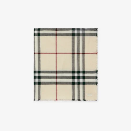 Check Wool Scarf