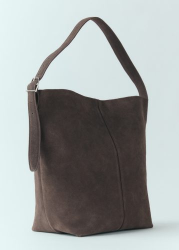 Leather shopper bag