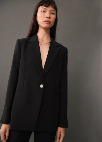 Straight-fit suit blazer