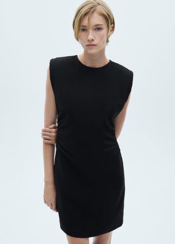 Short dress with draped detail