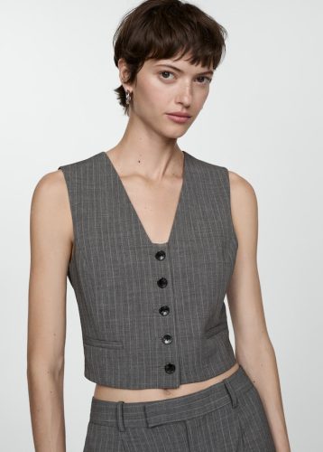 Pinstriped suit vest