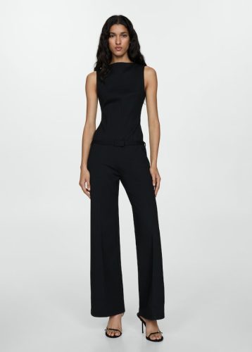 Belt long jumpsuit