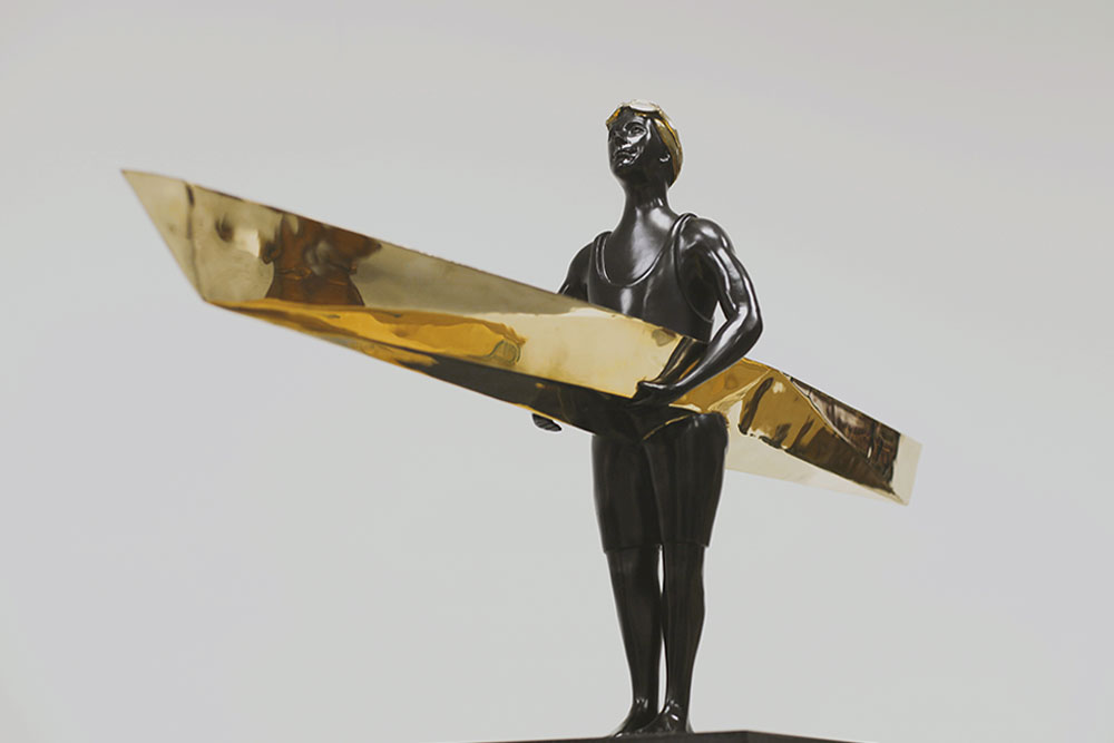Canoe-Man-Medium-Bronze-Size-Medium-23x51x11inches-Edition-10-Big-36x72x24-Edition-10-Signed