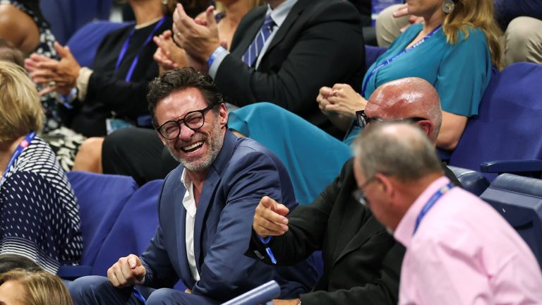 Hugh Jackman en el Abierto de Estados Unidos de 2024, el sábado 31 de agosto de 2024 en Flushing, Nueva York. (Pip Cowley USTA)