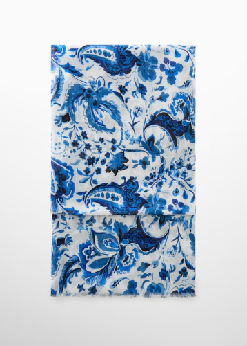 Floral print scarf