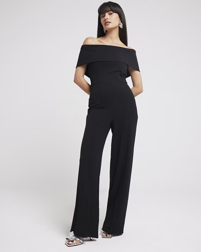 Black Bardot Jumpsuit