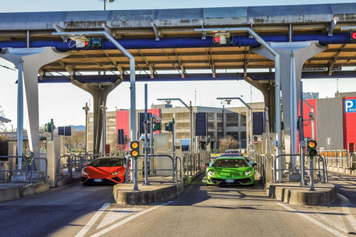 Lamborghini Super Sports Cars in Winter Drive